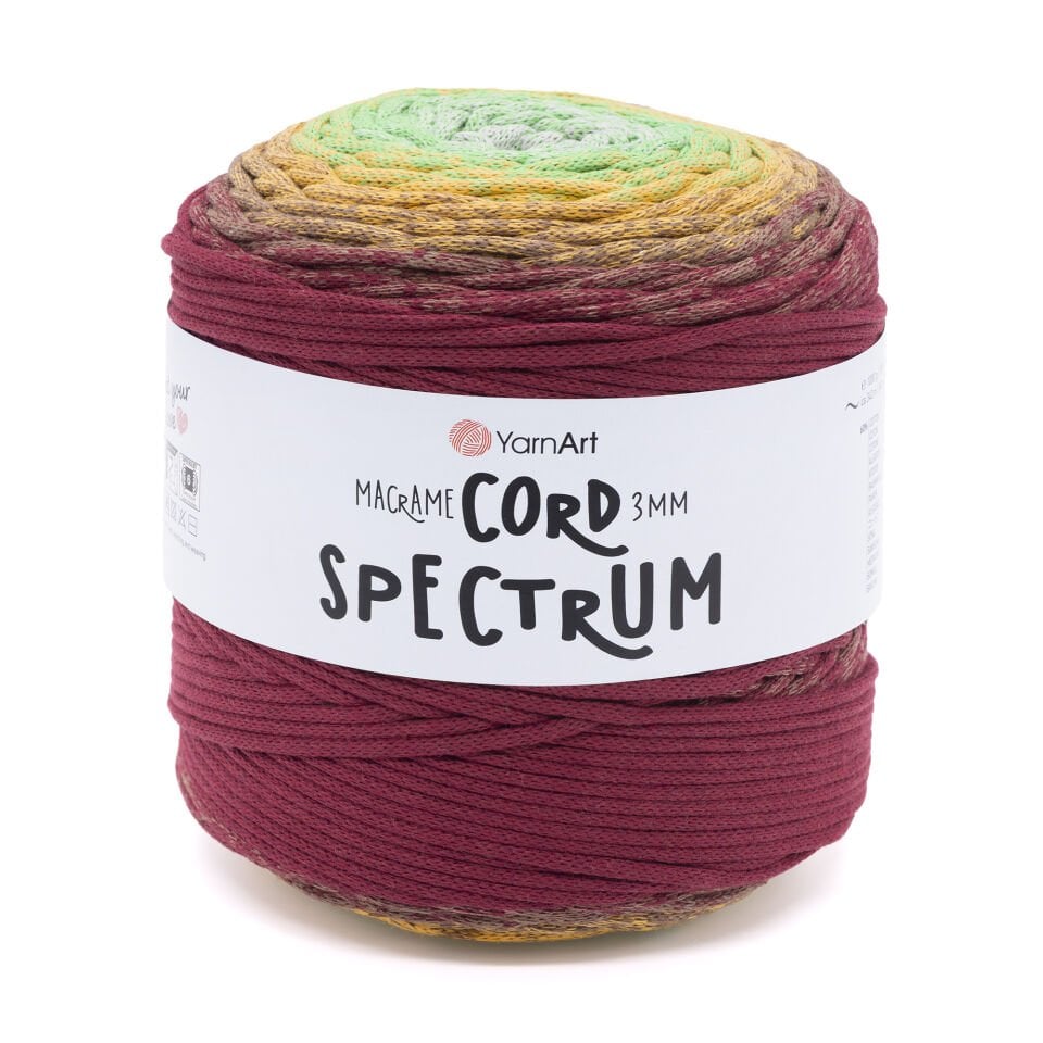 YARNART MACRAME CORD 3 MM SPECTRUM - MAKROME İPİ EBRULİ - 4308