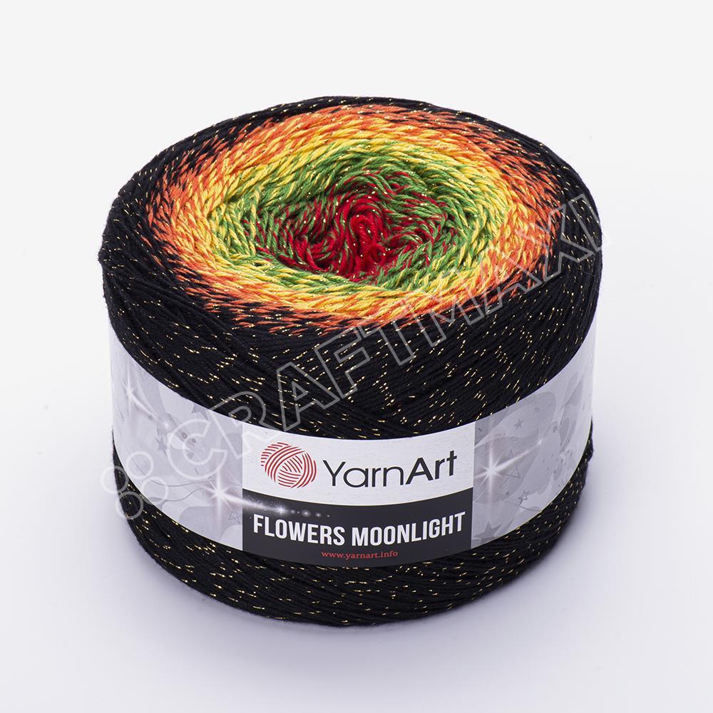 YARNART FLOWERS MOONLIGHT - SİMLİ, EBRULİ EL ÖRGÜ İPİ EBRULİ - 3267