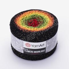 YARNART FLOWERS MOONLIGHT - SİMLİ, EBRULİ EL ÖRGÜ İPİ EBRULİ - 3267