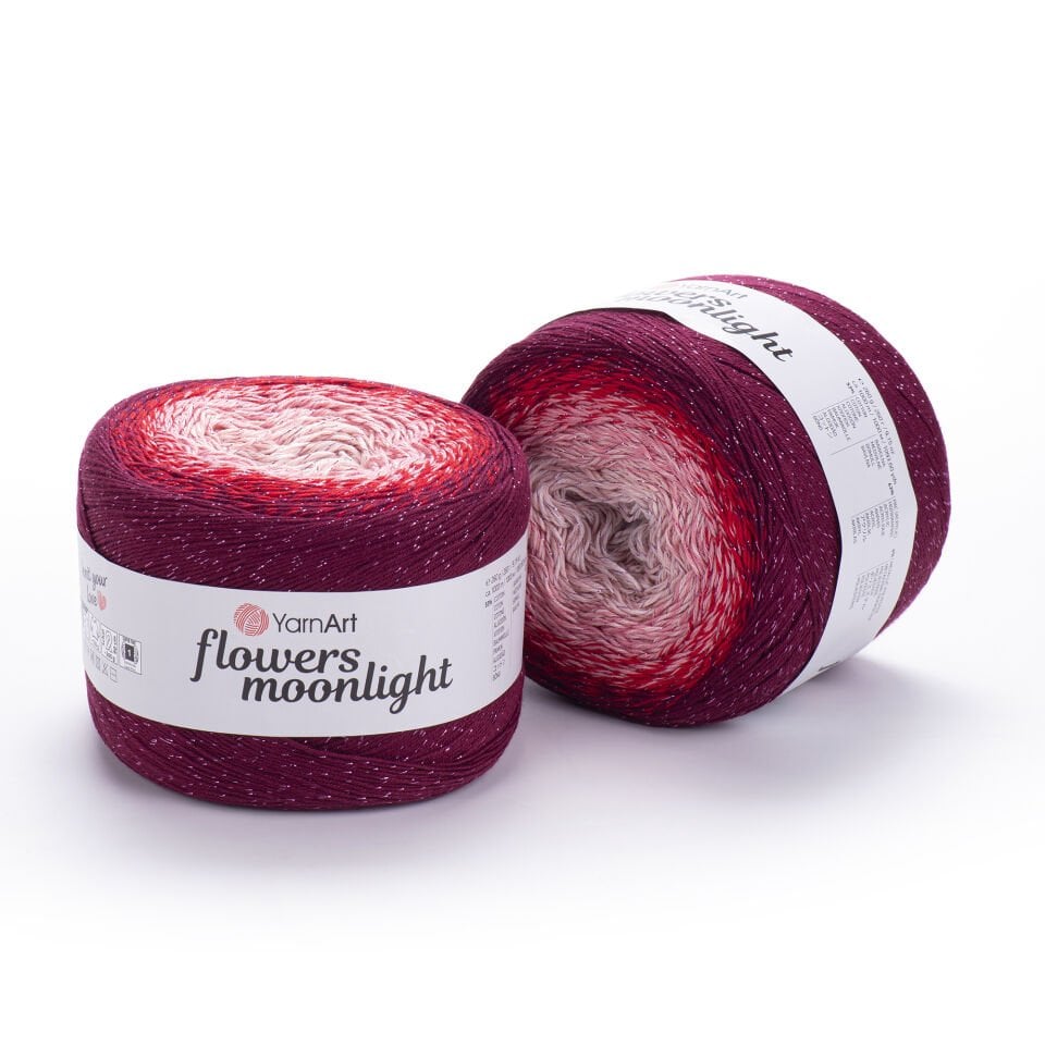 YARNART FLOWERS MOONLIGHT - SİMLİ, EBRULİ EL ÖRGÜ İPİ EBRULİ - 3269