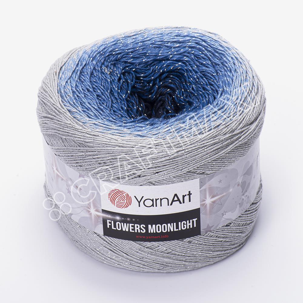 YARNART FLOWERS MOONLIGHT - SİMLİ, EBRULİ EL ÖRGÜ İPİ EBRULİ - 3271