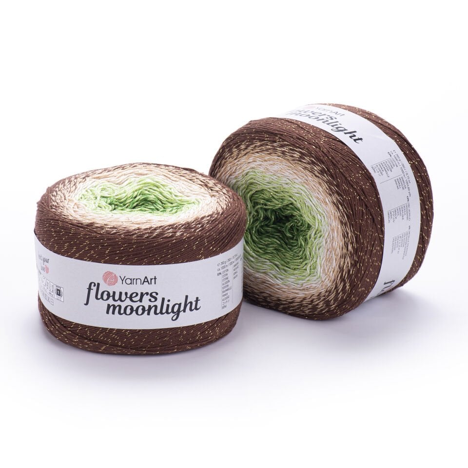 YARNART FLOWERS MOONLIGHT - SİMLİ, EBRULİ EL ÖRGÜ İPİ EBRULİ - 3272