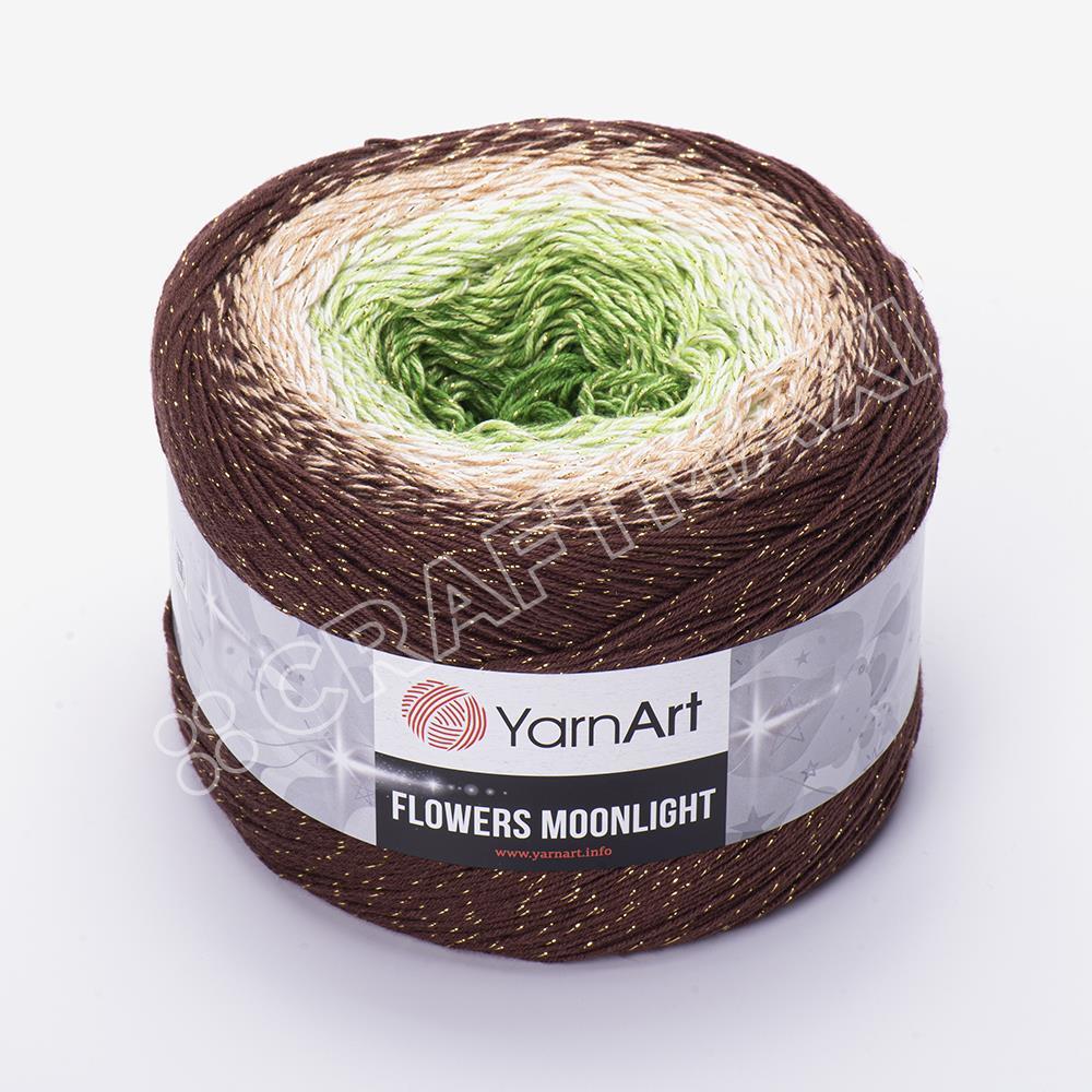 YARNART FLOWERS MOONLIGHT - SİMLİ, EBRULİ EL ÖRGÜ İPİ EBRULİ - 3272