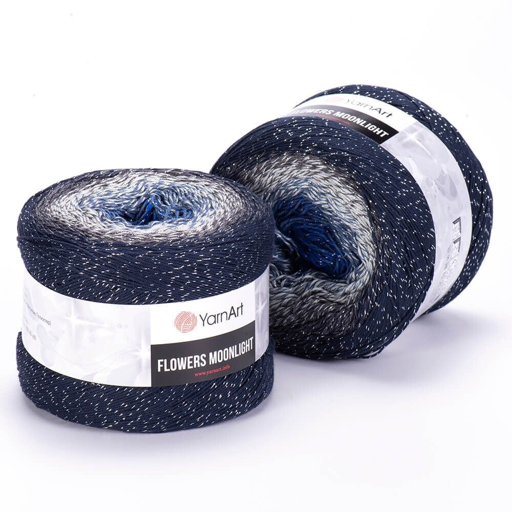 YARNART FLOWERS MOONLIGHT - SİMLİ, EBRULİ EL ÖRGÜ İPİ EBRULİ - 3275