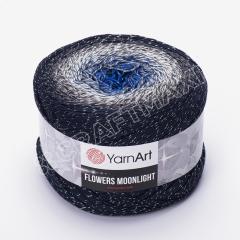 YARNART FLOWERS MOONLIGHT - SİMLİ, EBRULİ EL ÖRGÜ İPİ EBRULİ - 3275
