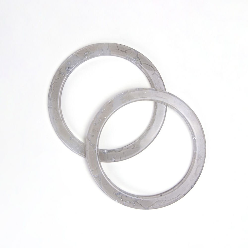 AKRİLİK YUVARLAK ÇANTA SAPI - 2 ADET AÇIK GRİ