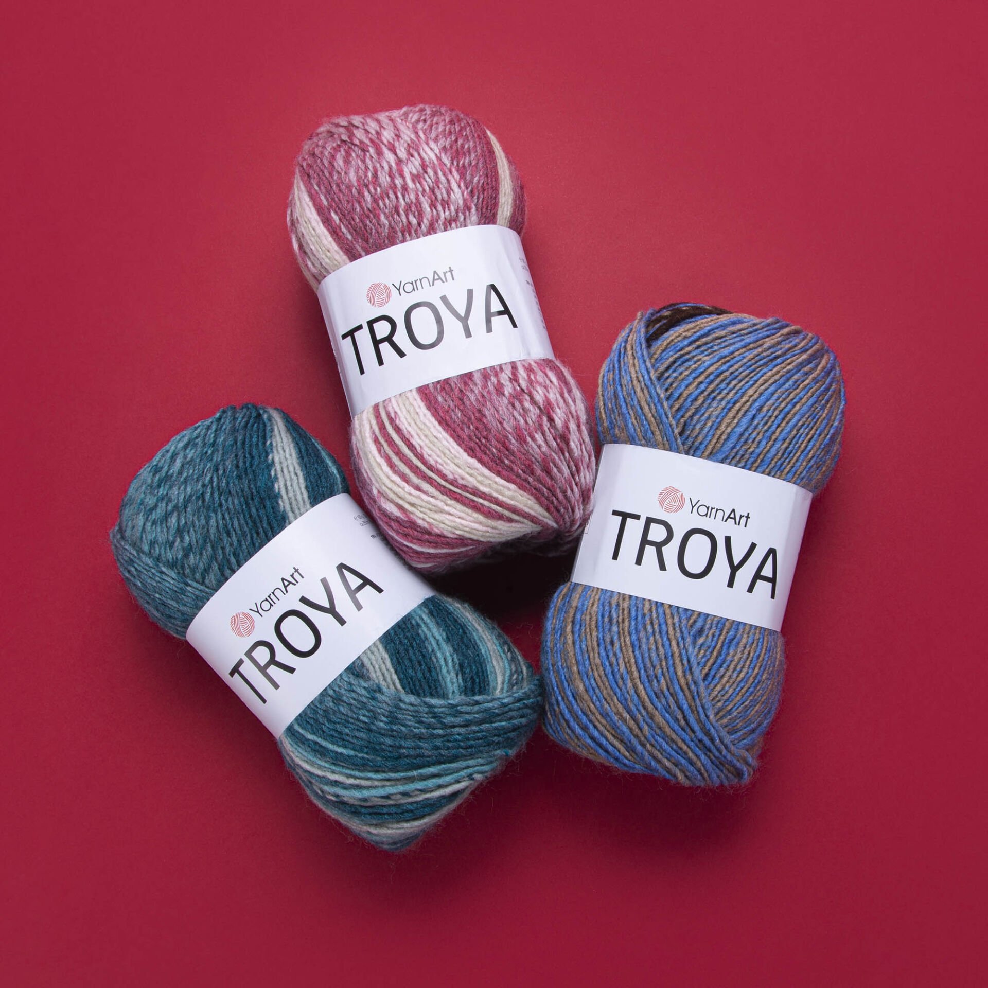 YARNART TROYA - EBRULİ EL ÖRGÜ İPİ