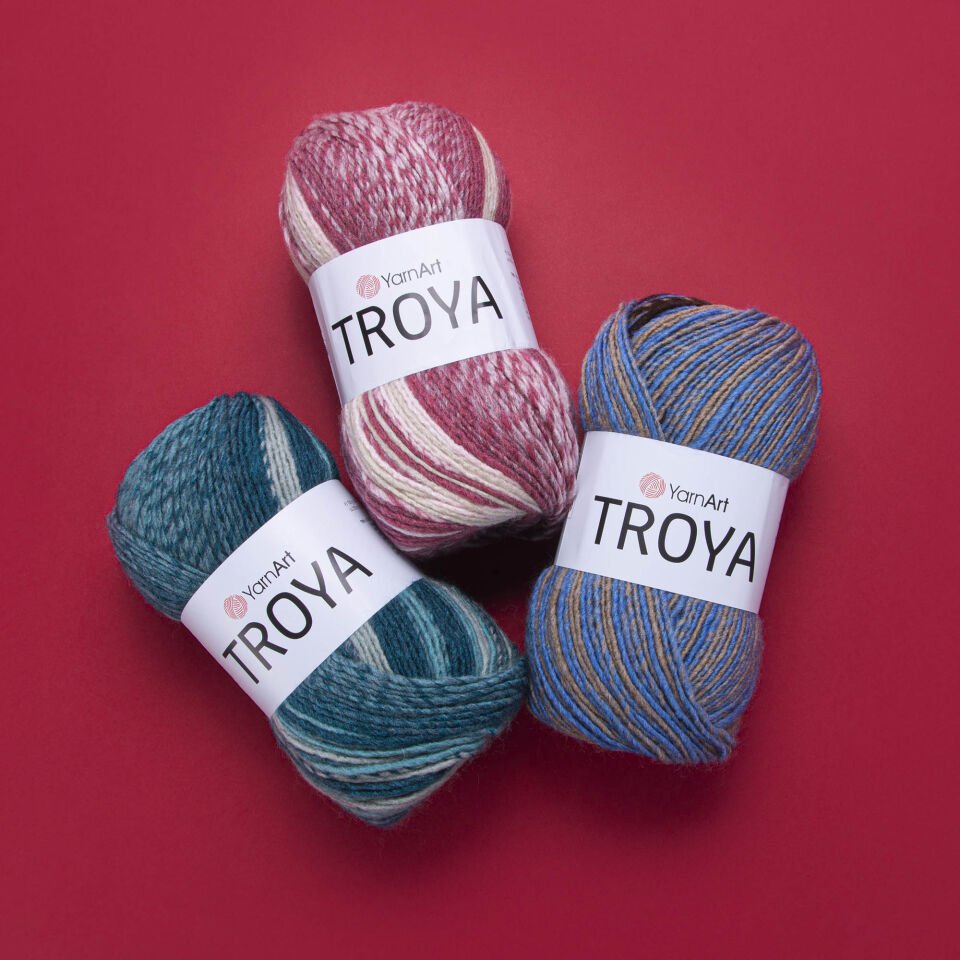 YARNART TROYA - EBRULİ EL ÖRGÜ İPİ