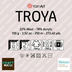 YARNART TROYA - EBRULİ EL ÖRGÜ İPİ
