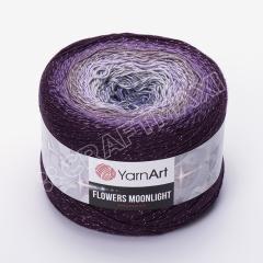YARNART FLOWERS MOONLIGHT - SİMLİ, EBRULİ EL ÖRGÜ İPİ EBRULİ - 3278