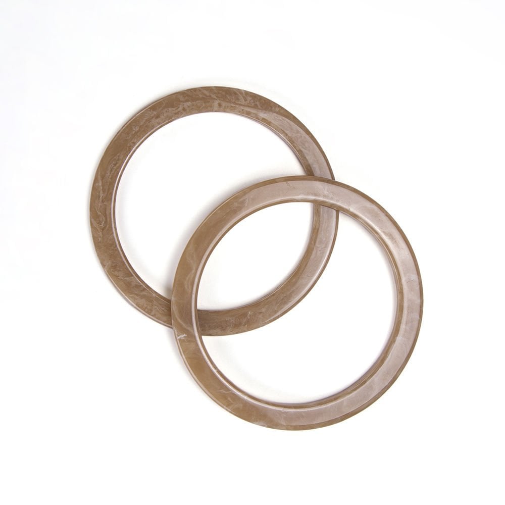 AKRİLİK YUVARLAK ÇANTA SAPI - 2 ADET KAHVERENGİ