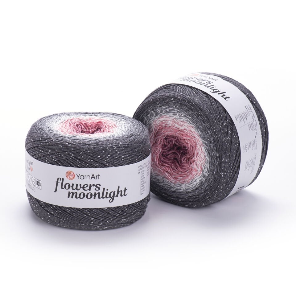 YARNART FLOWERS MOONLIGHT - SİMLİ, EBRULİ EL ÖRGÜ İPİ EBRULİ - 3279