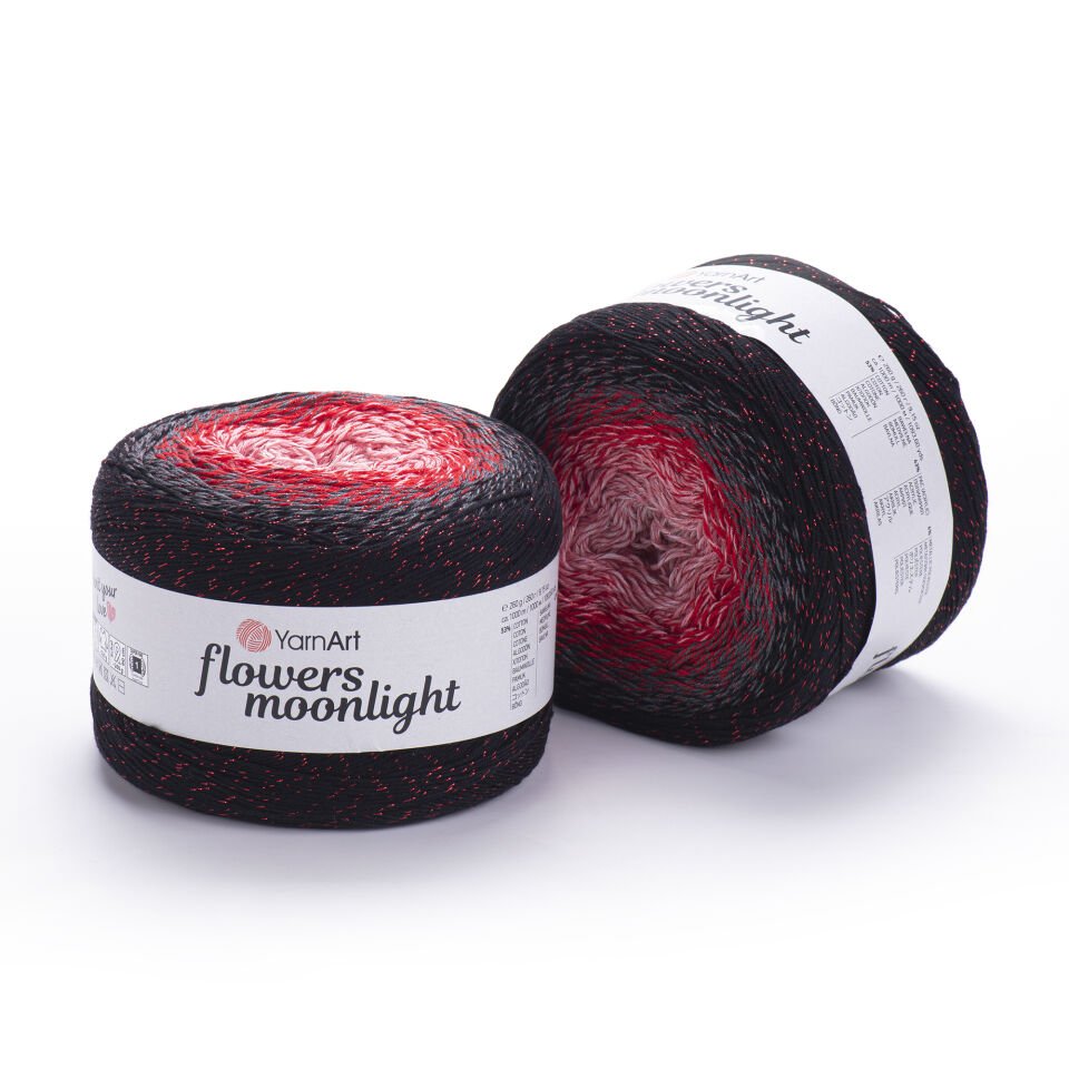 YARNART FLOWERS MOONLIGHT - SİMLİ, EBRULİ EL ÖRGÜ İPİ EBRULİ - 3282