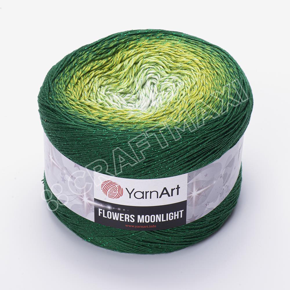 YARNART FLOWERS MOONLIGHT - SİMLİ, EBRULİ EL ÖRGÜ İPİ EBRULİ - 3283