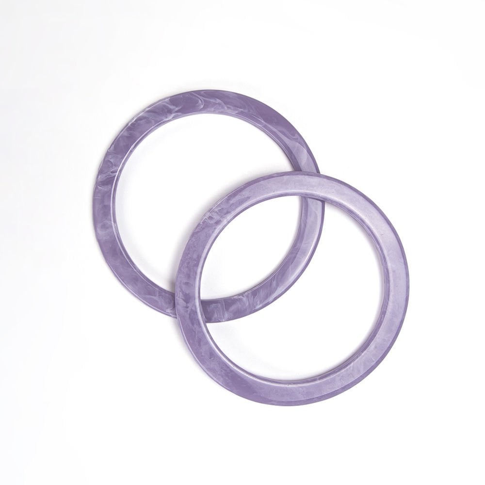 AKRİLİK YUVARLAK ÇANTA SAPI - 2 ADET LİLA