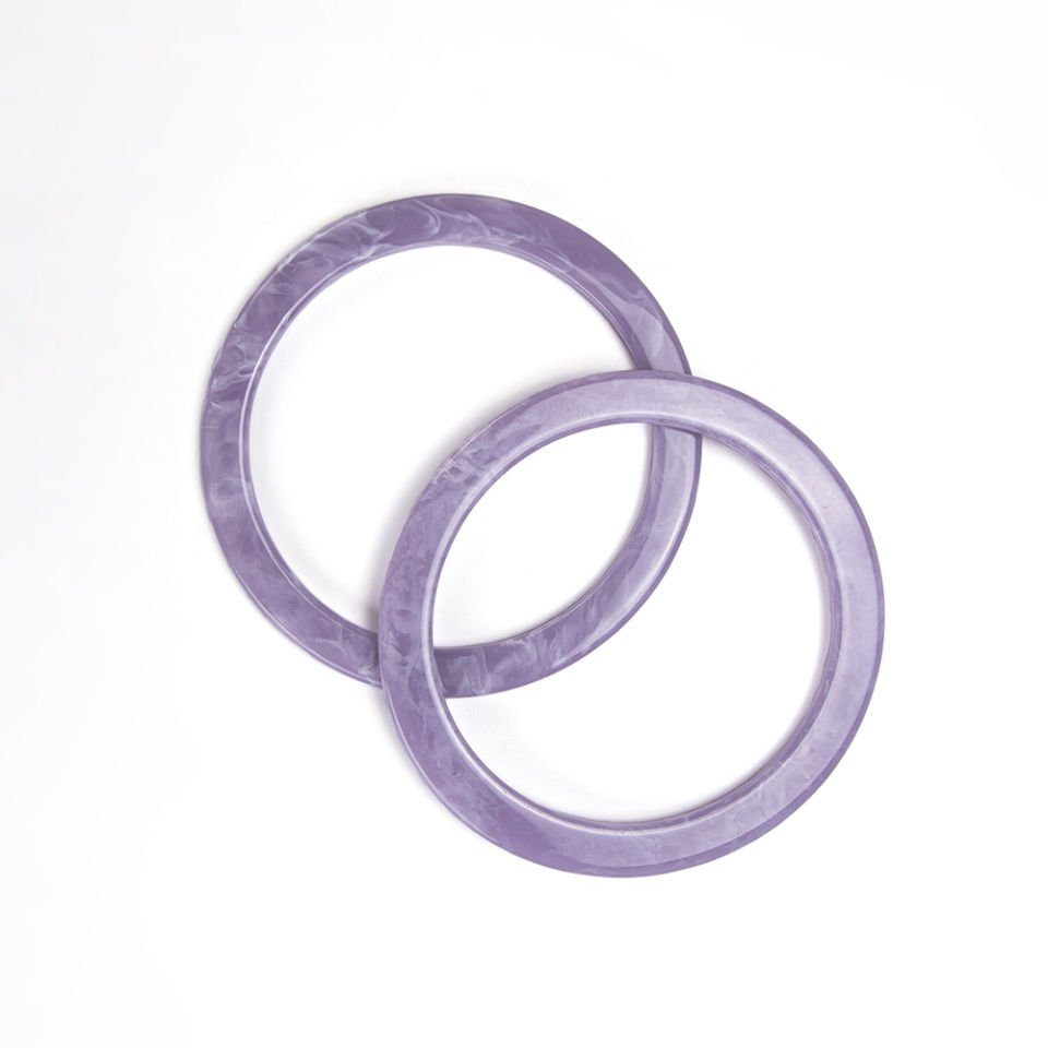 AKRİLİK YUVARLAK ÇANTA SAPI - 2 ADET LİLA