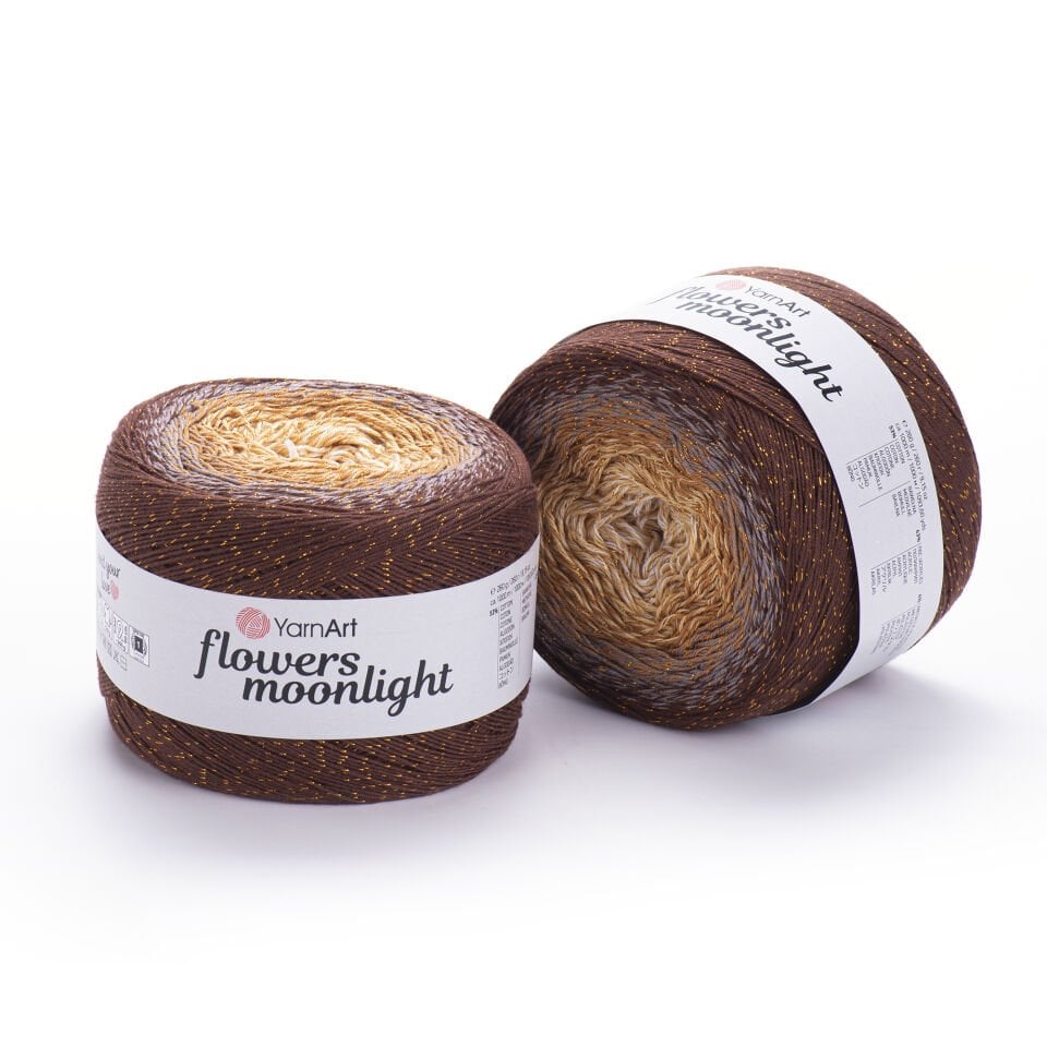 YARNART FLOWERS MOONLIGHT - SİMLİ, EBRULİ EL ÖRGÜ İPİ EBRULİ - 3284