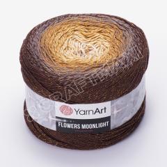 YARNART FLOWERS MOONLIGHT - SİMLİ, EBRULİ EL ÖRGÜ İPİ EBRULİ - 3284