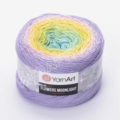 YARNART FLOWERS MOONLIGHT - SİMLİ, EBRULİ EL ÖRGÜ İPİ EBRULİ - 3285
