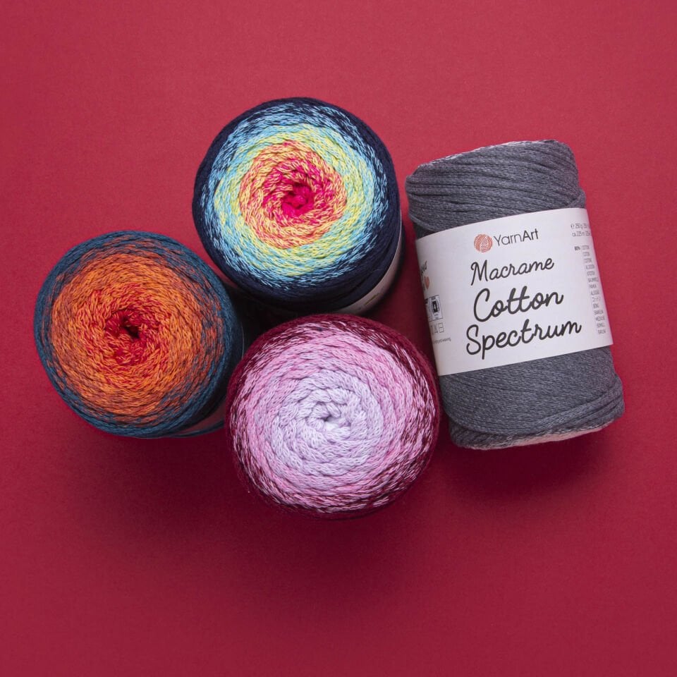 YARNART MACRAME COTTON SPECTRUM - MAKROME EL ÖRGÜ İPİ