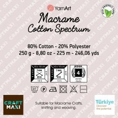 YARNART MACRAME COTTON SPECTRUM - MAKROME EL ÖRGÜ İPİ