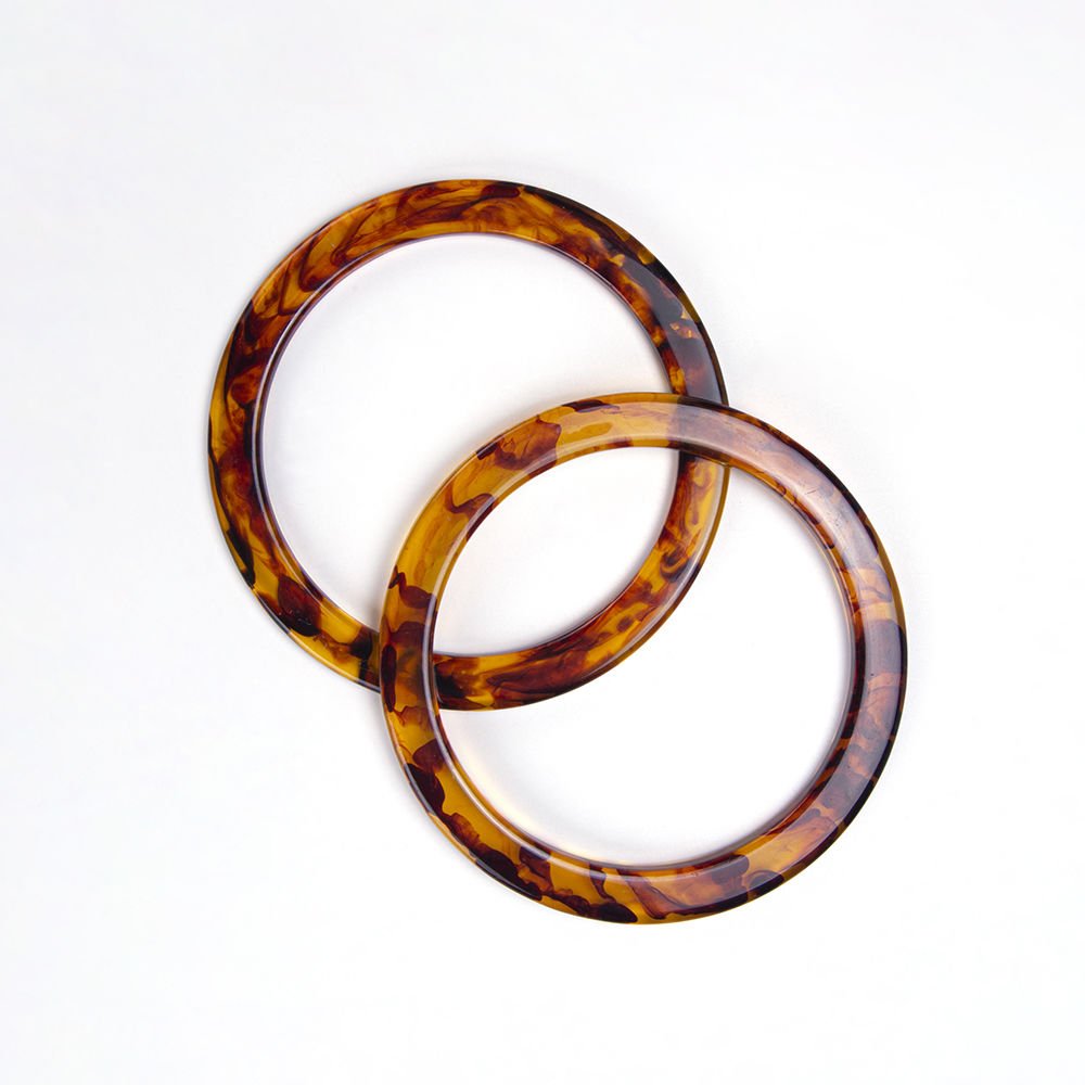 AKRİLİK YUVARLAK ÇANTA SAPI - 2 ADET TURUNCU