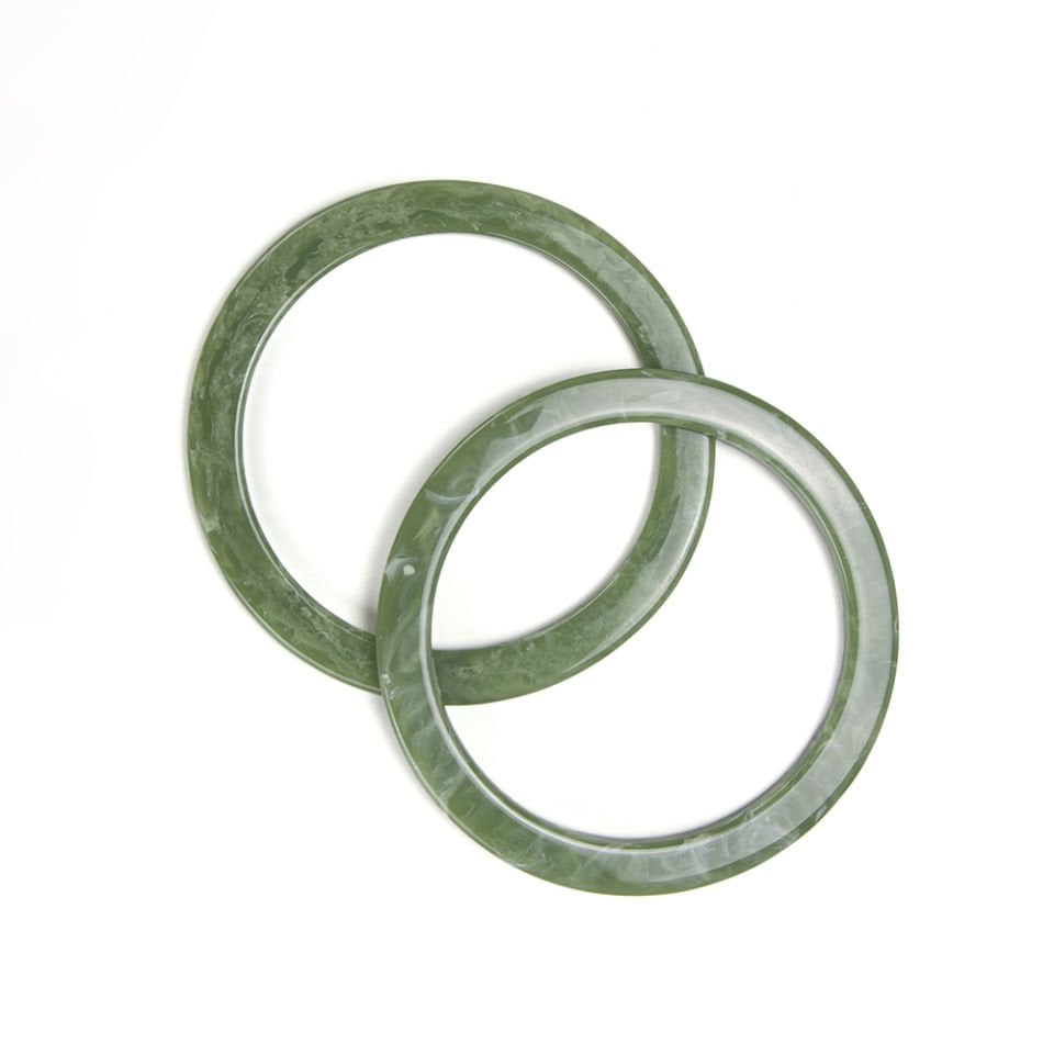 AKRİLİK YUVARLAK ÇANTA SAPI - 2 ADET YEŞİL