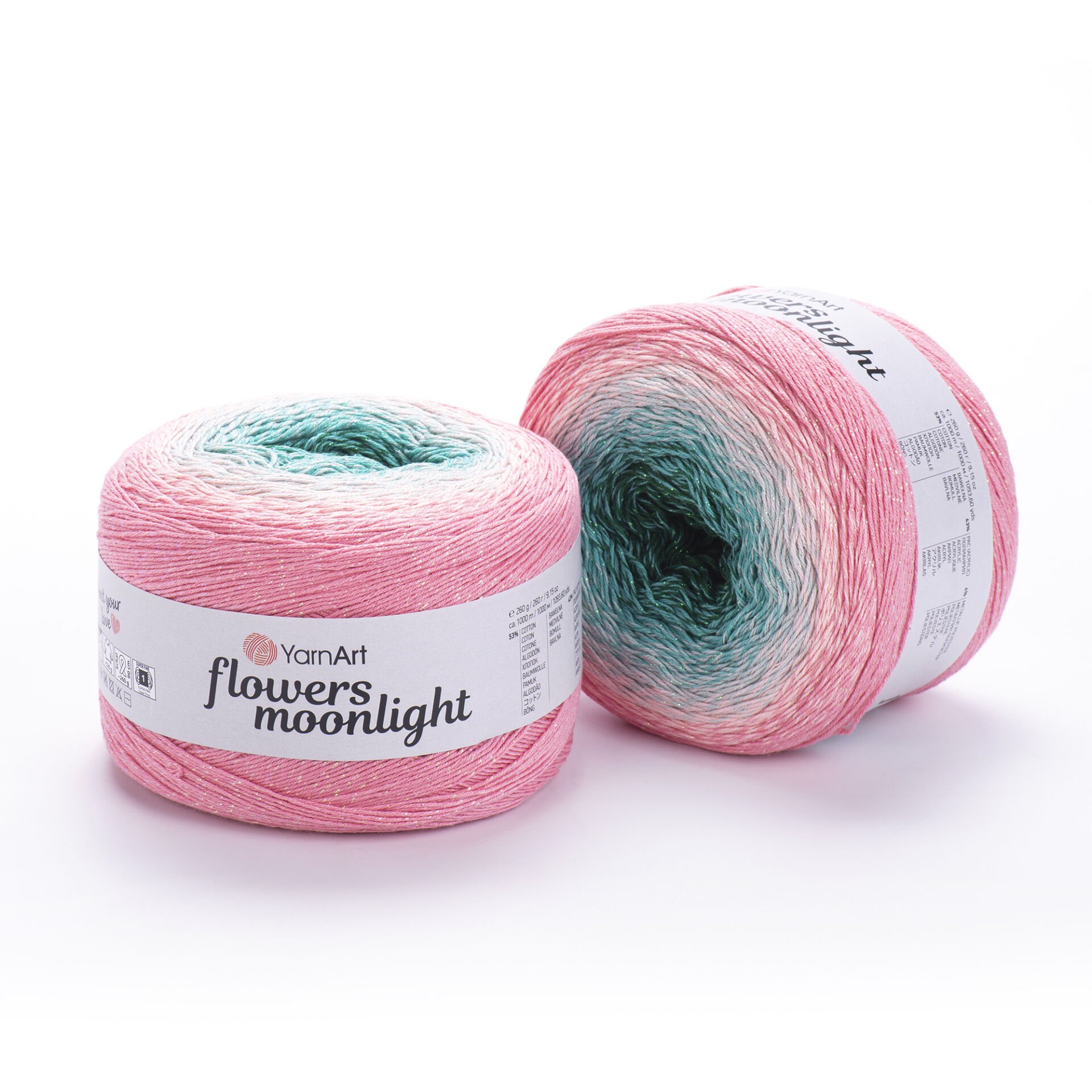 YARNART FLOWERS MOONLIGHT - SİMLİ, EBRULİ EL ÖRGÜ İPİ EBRULİ - 3292