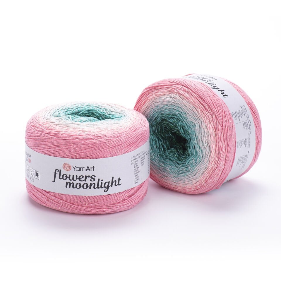YARNART FLOWERS MOONLIGHT - SİMLİ, EBRULİ EL ÖRGÜ İPİ EBRULİ - 3292