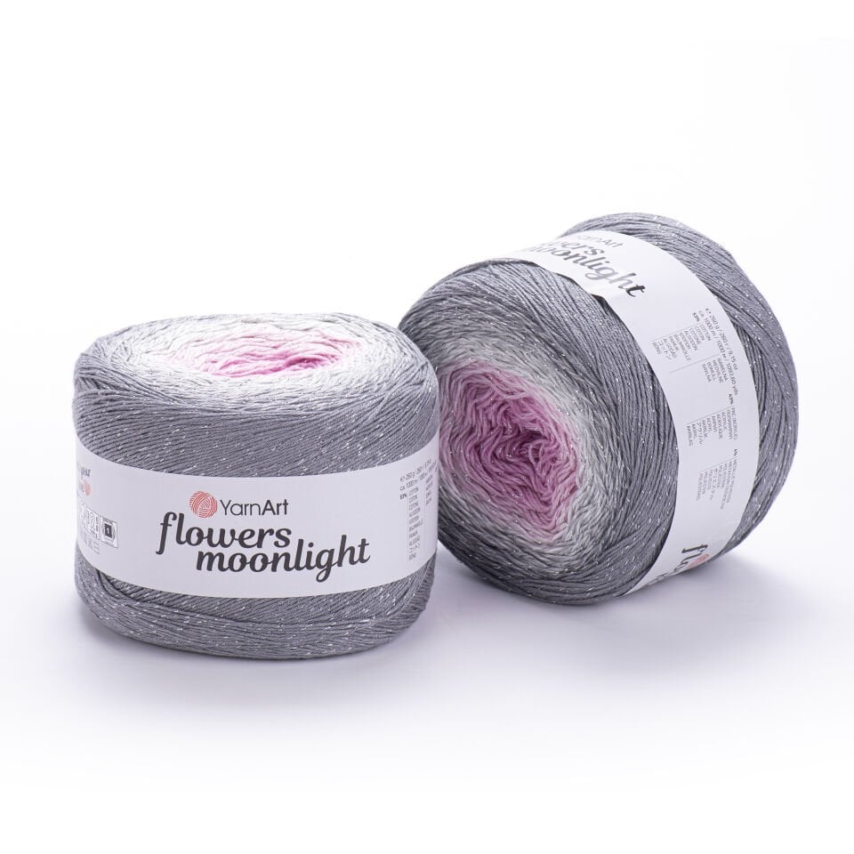 YARNART FLOWERS MOONLIGHT - SİMLİ, EBRULİ EL ÖRGÜ İPİ EBRULİ - 3293