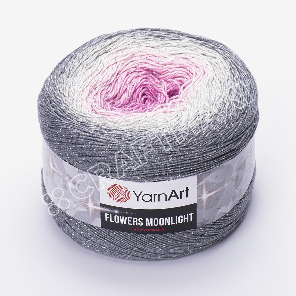 YARNART FLOWERS MOONLIGHT - SİMLİ, EBRULİ EL ÖRGÜ İPİ EBRULİ - 3293