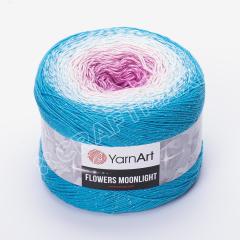 YARNART FLOWERS MOONLIGHT - SİMLİ, EBRULİ EL ÖRGÜ İPİ EBRULİ - 3294
