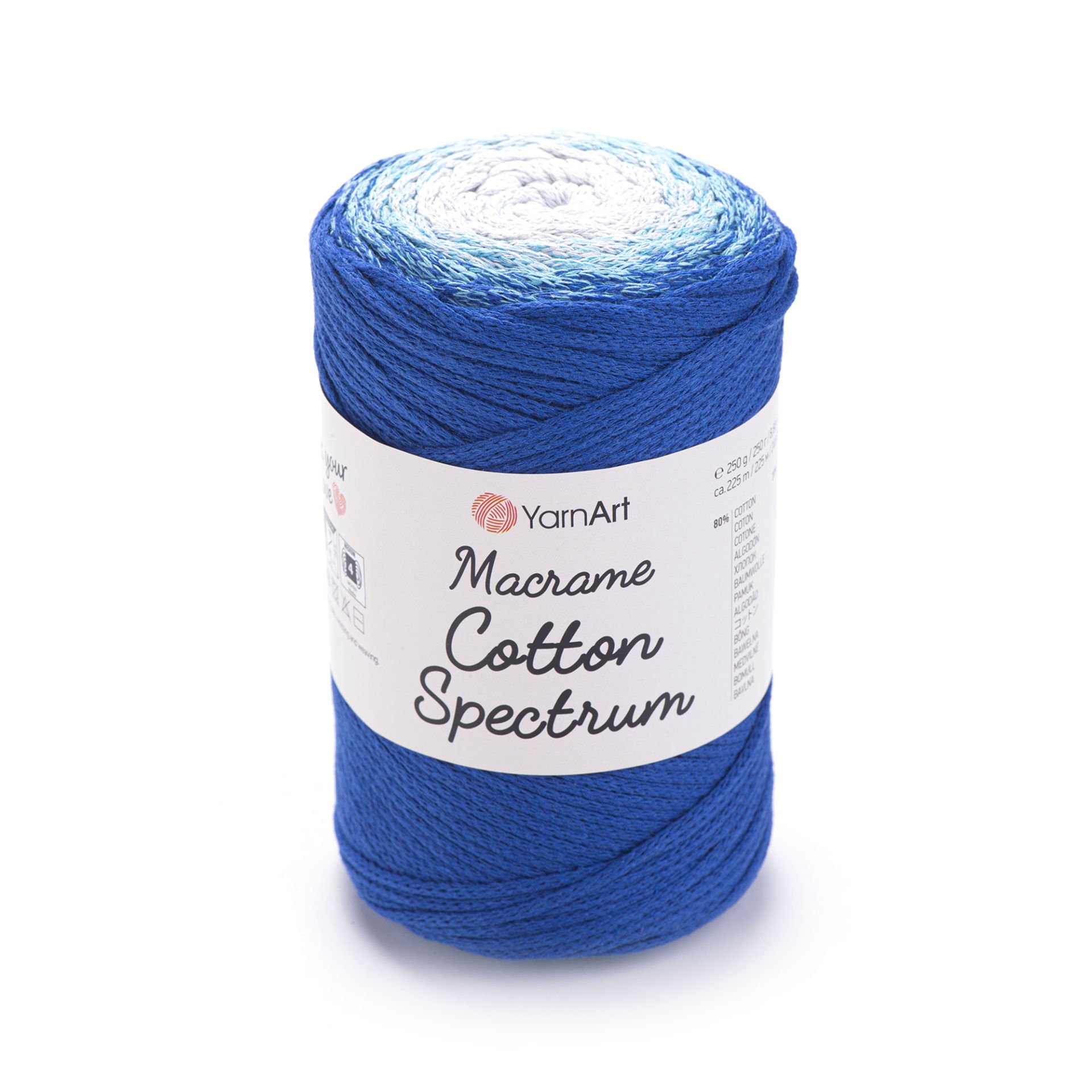 YARNART MACRAME COTTON SPECTRUM - MAKROME EL ÖRGÜ İPİ EBRULİ - 1312