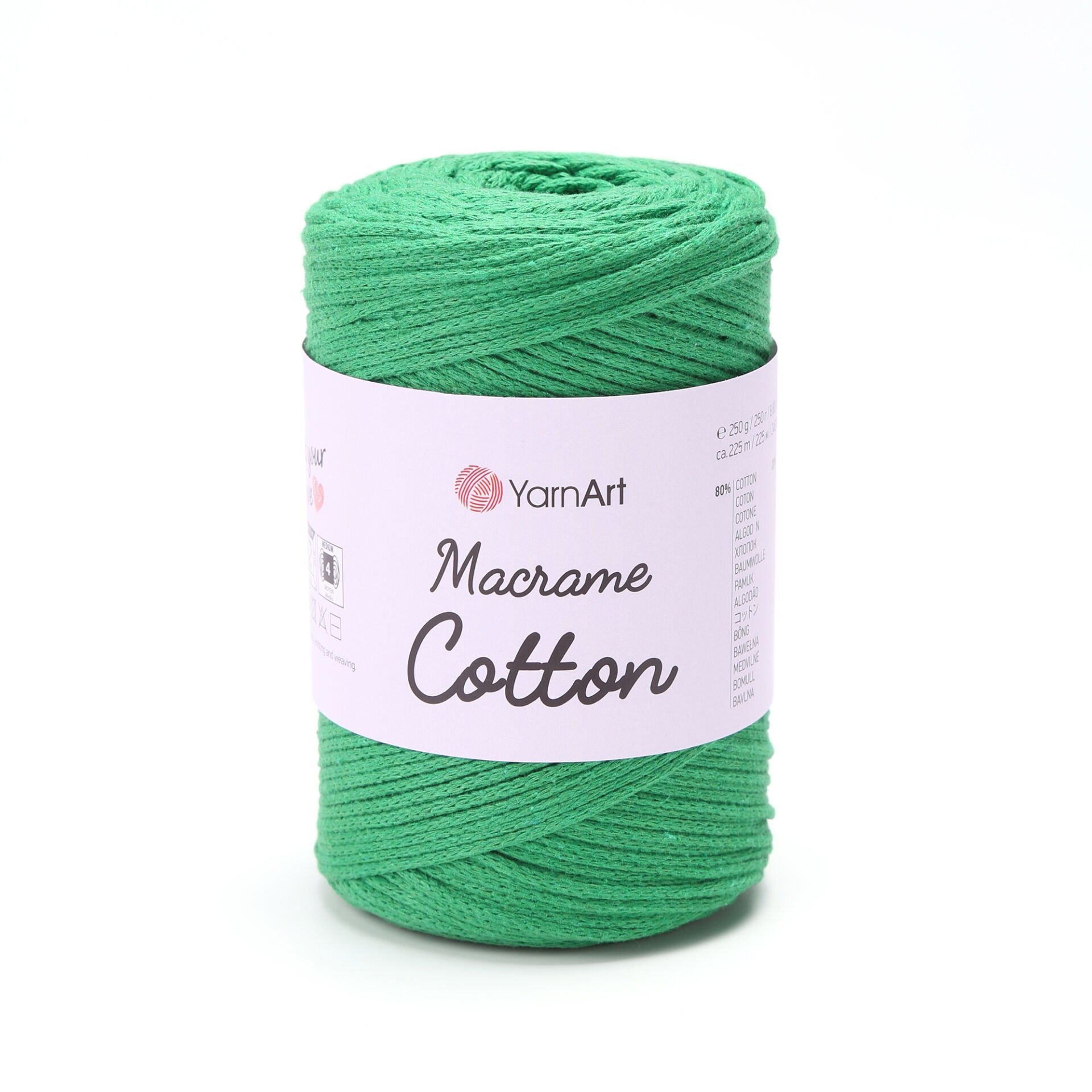 YARNART MACRAME COTTON - MAKROME EL ÖRGÜ İPİ YEŞİL - 759