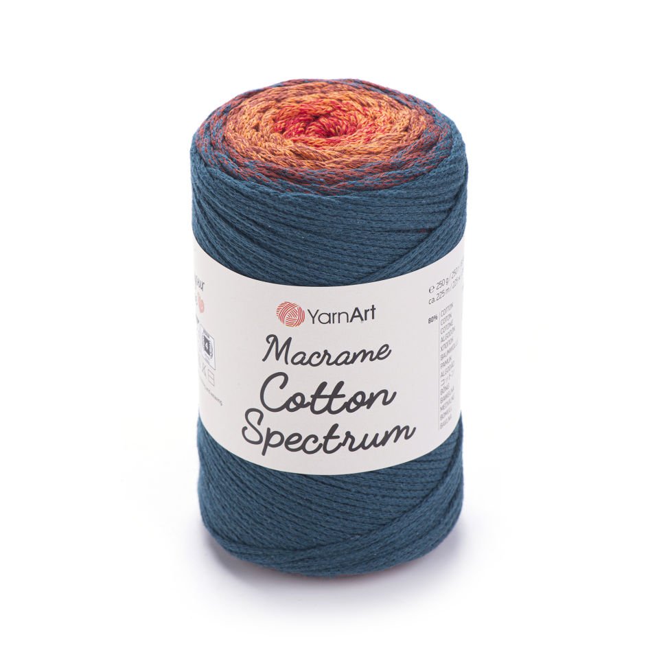 YARNART MACRAME COTTON SPECTRUM - MAKROME EL ÖRGÜ İPİ EBRULİ - 1317