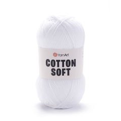 YARNART COTTON SOFT - EL ÖRGÜ İPİ OPTİK BEYAZ - 62