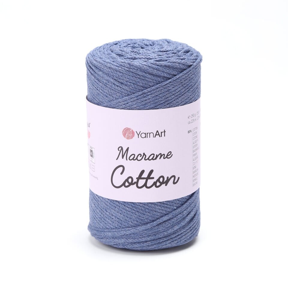 YARNART MACRAME COTTON - MAKROME EL ÖRGÜ İPİ KOT MAVİSİ - 761