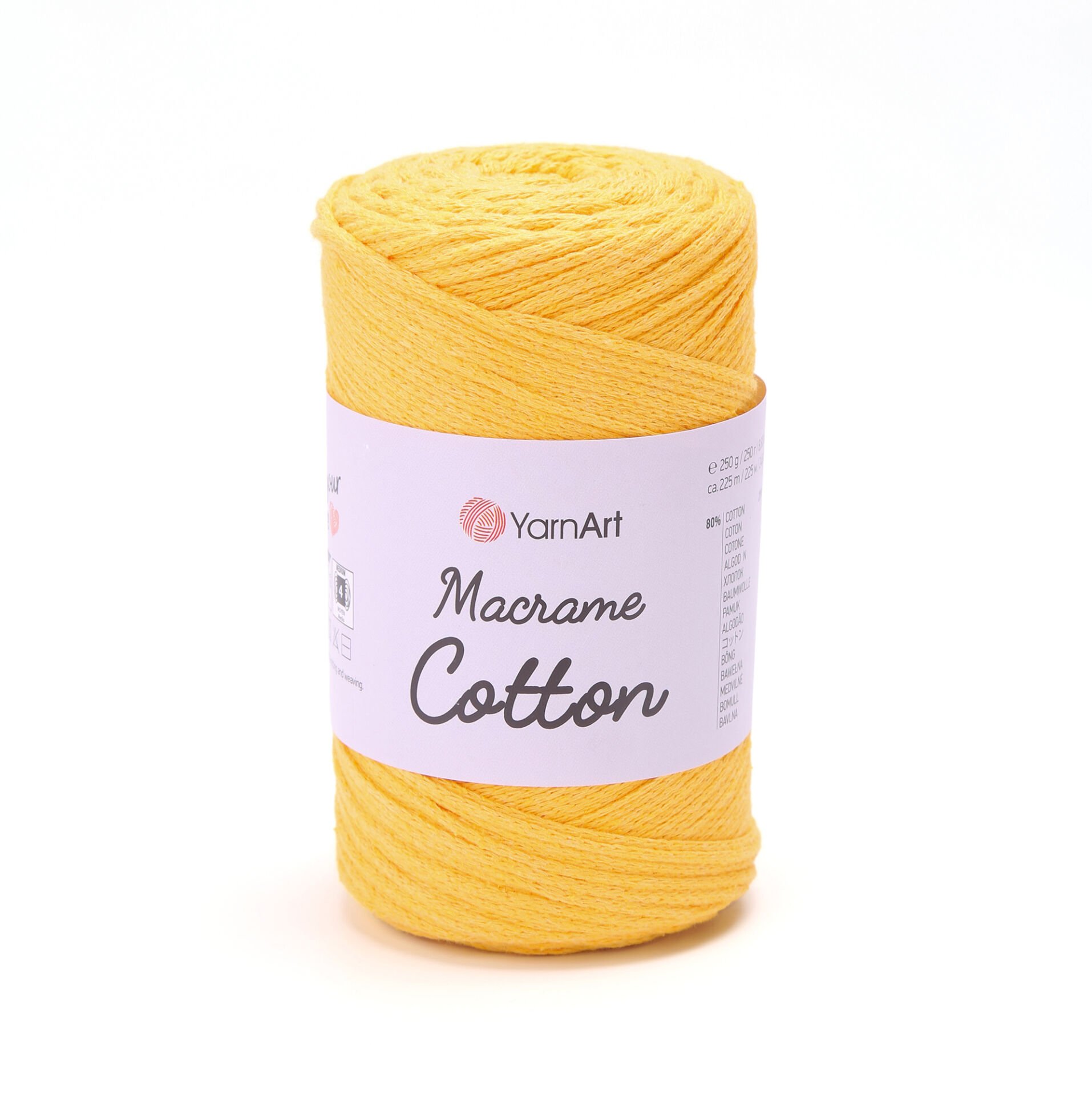 YARNART MACRAME COTTON - MAKROME EL ÖRGÜ İPİ HARDAL - 764