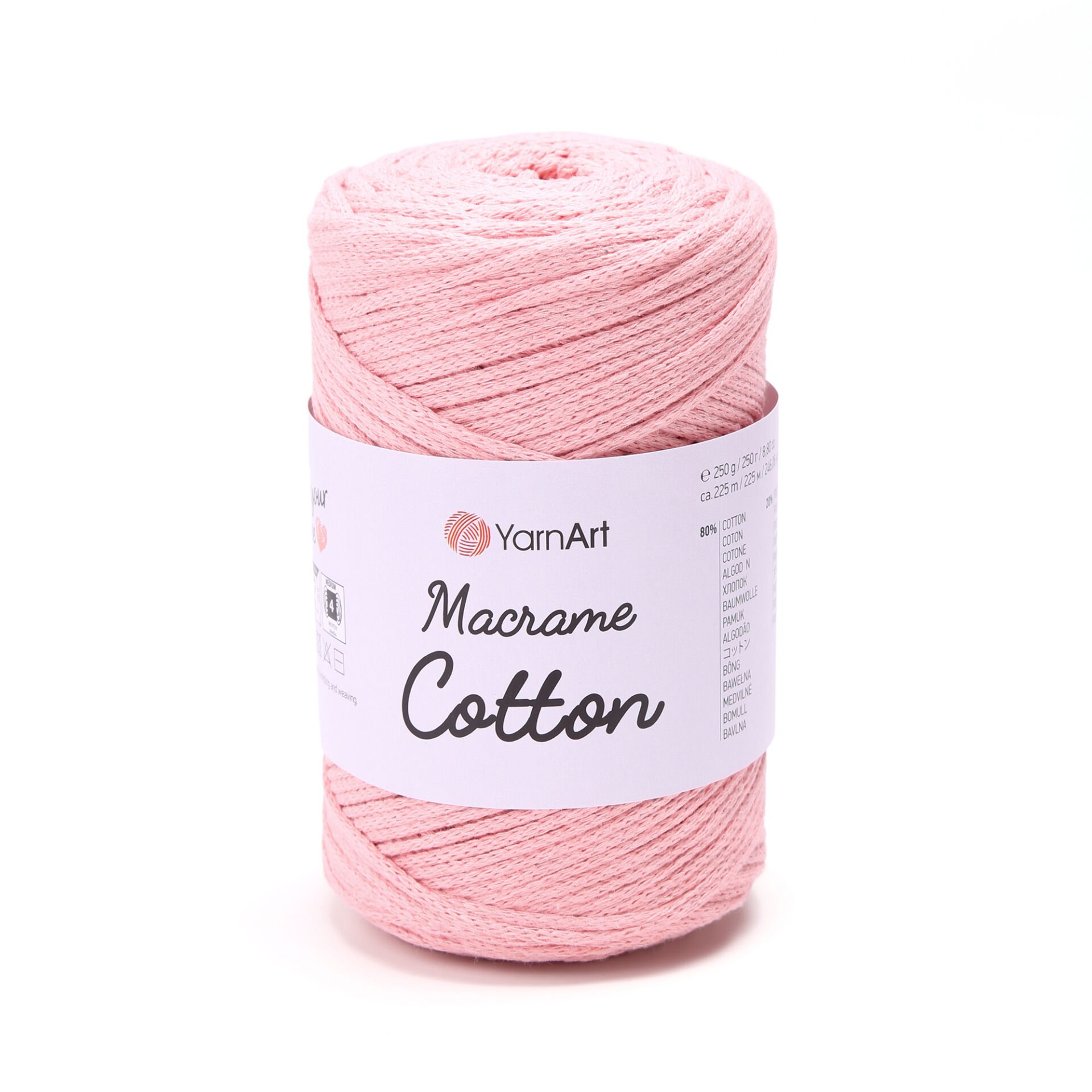 YARNART MACRAME COTTON - MAKROME EL ÖRGÜ İPİ PUDRA - 767