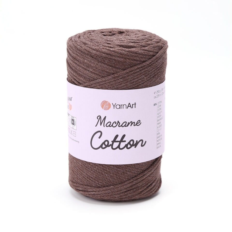 YARNART MACRAME COTTON - MAKROME EL ÖRGÜ İPİ KOYU KAHVERENGİ - 769