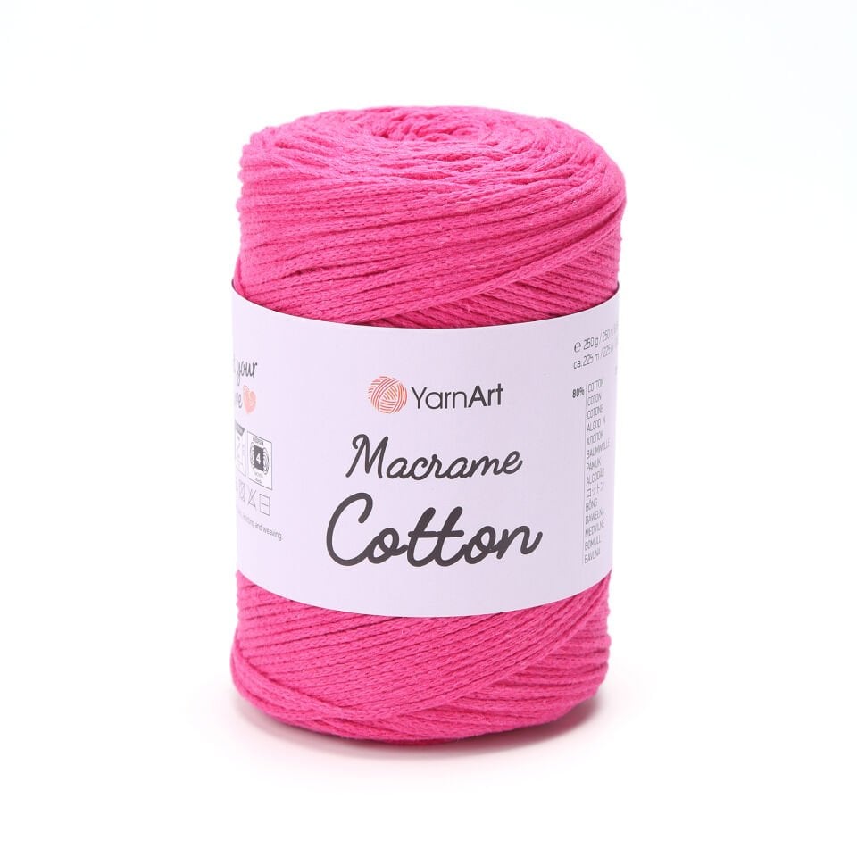 YARNART MACRAME COTTON - MAKROME EL ÖRGÜ İPİ FUŞYA - 771