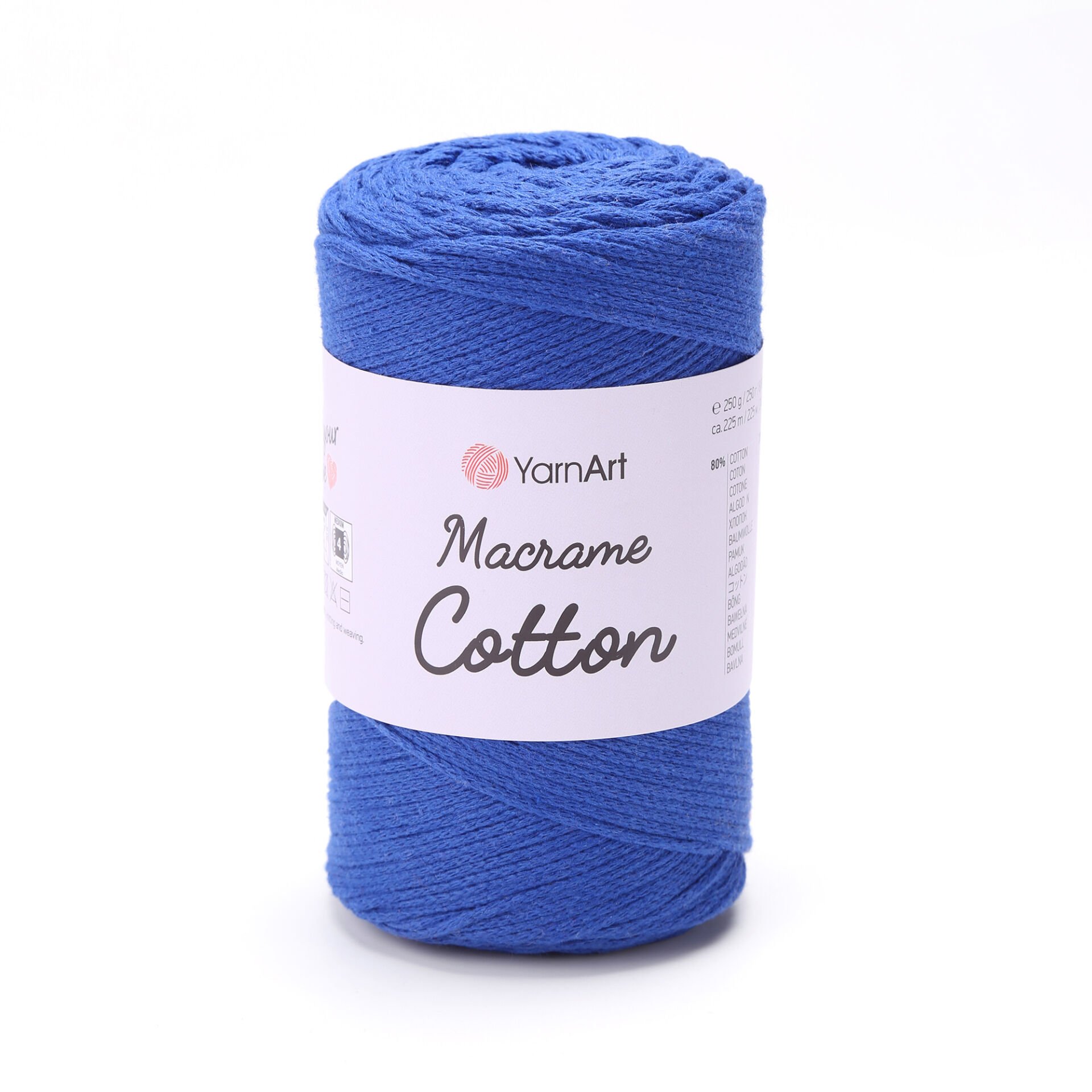 YARNART MACRAME COTTON - MAKROME EL ÖRGÜ İPİ SAKS MAVİSİ - 772