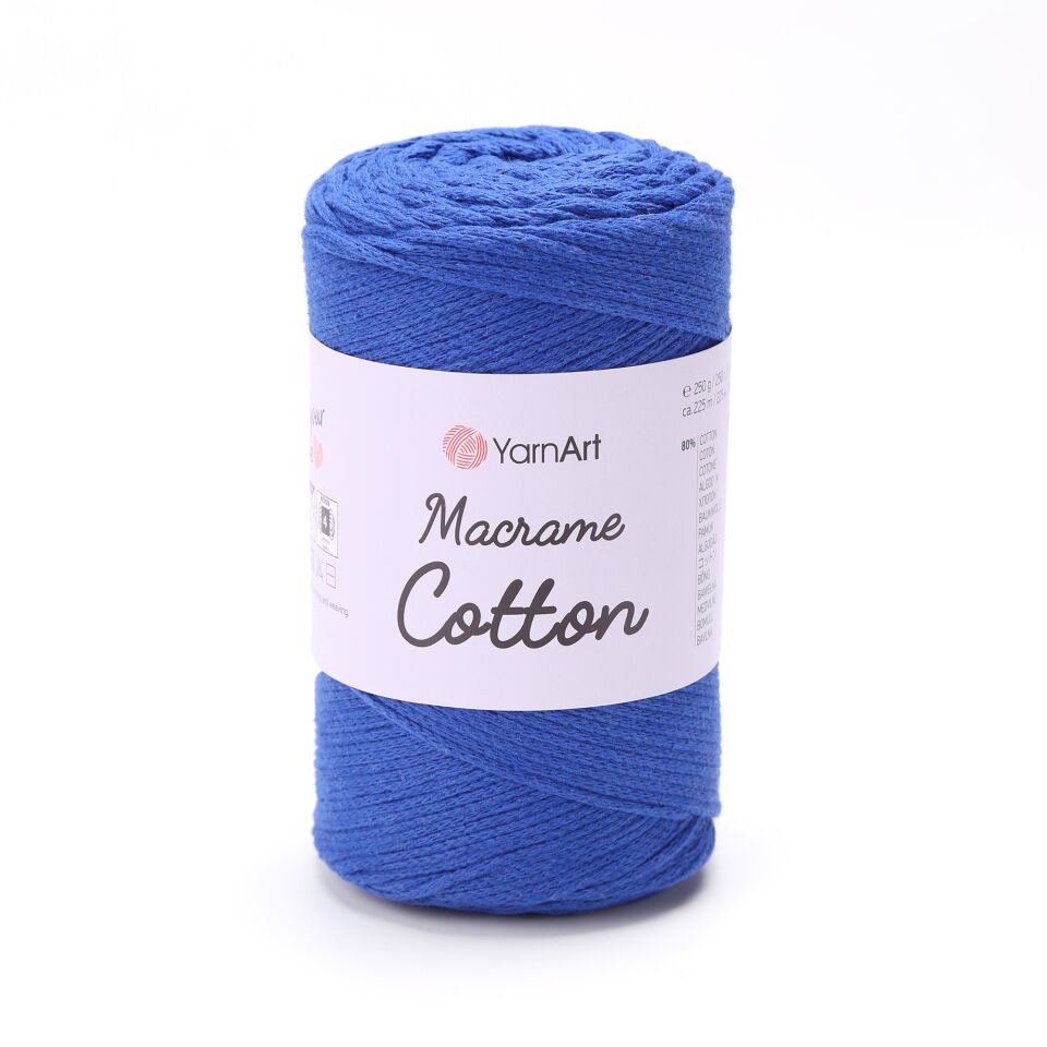YARNART MACRAME COTTON - MAKROME EL ÖRGÜ İPİ SAKS MAVİSİ - 772