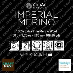 YARNART IMPERIAL MERINO - EL ÖRGÜ İPİ GRİ - 3337