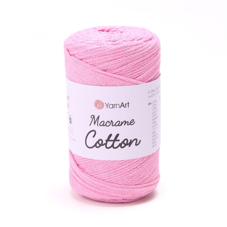 YARNART MACRAME COTTON - MAKROME EL ÖRGÜ İPİ ŞEKER PEMBESİ - 779