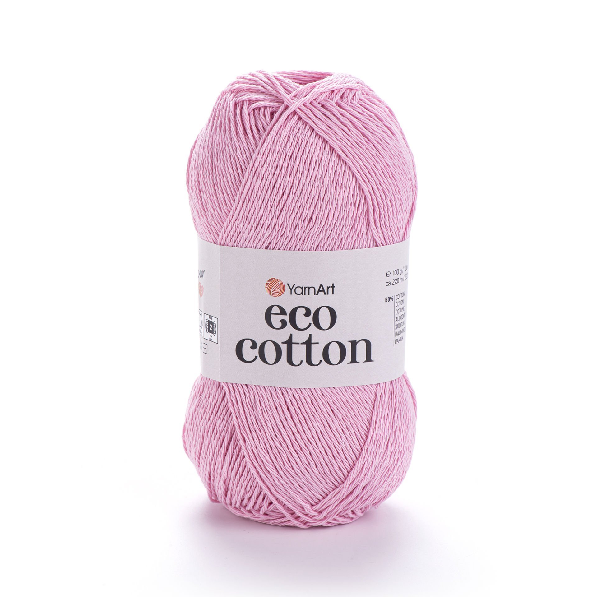 YARNART ECO COTTON - EL ÖRGÜ İPİ PEMBE - 766