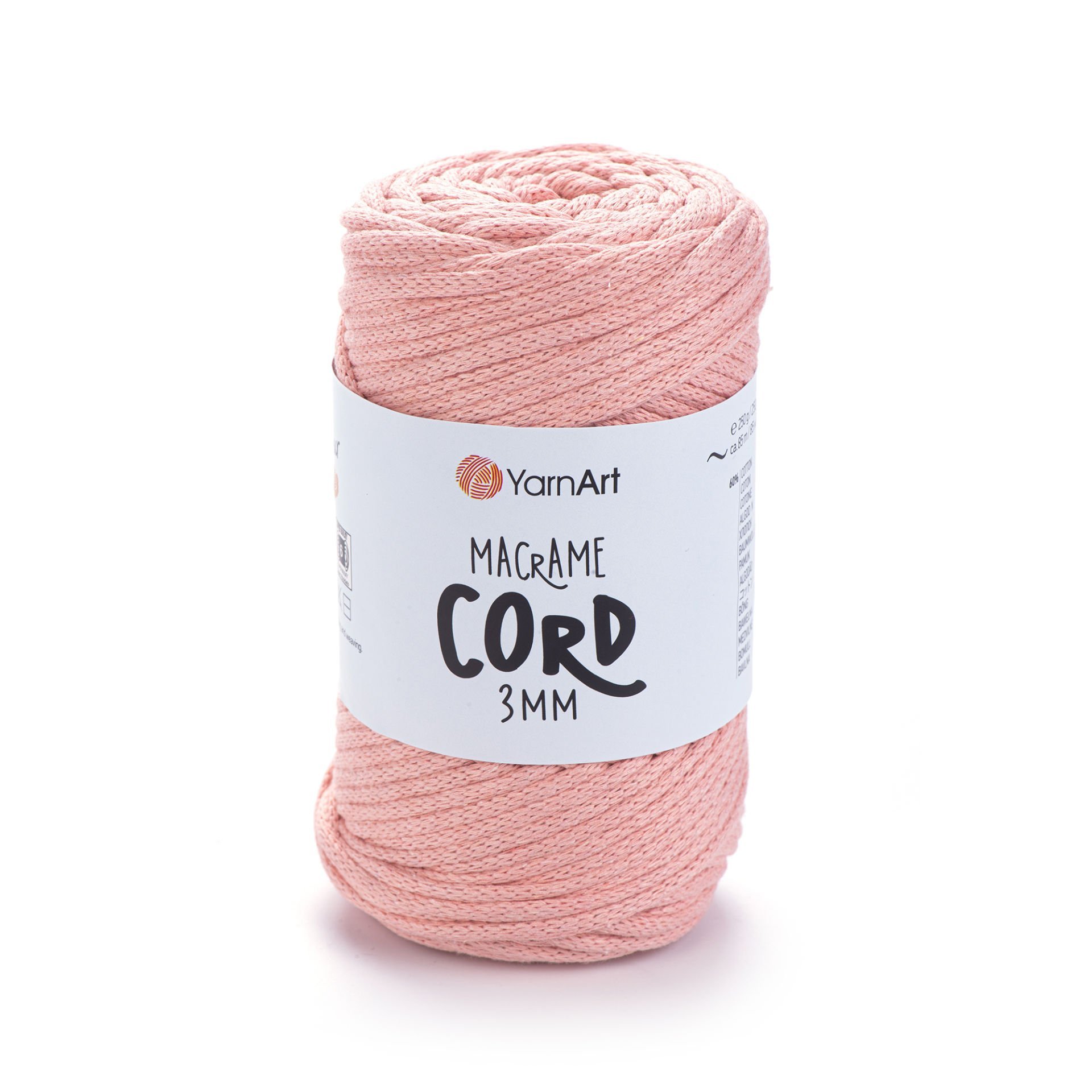 YARNART MACRAME CORD 3 MM - MAKROME EL ÖRGÜ İPİ SOMON - 767