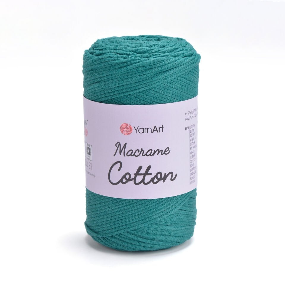 YARNART MACRAME COTTON - MAKROME EL ÖRGÜ İPİ PETROL YEŞİLİ - 783