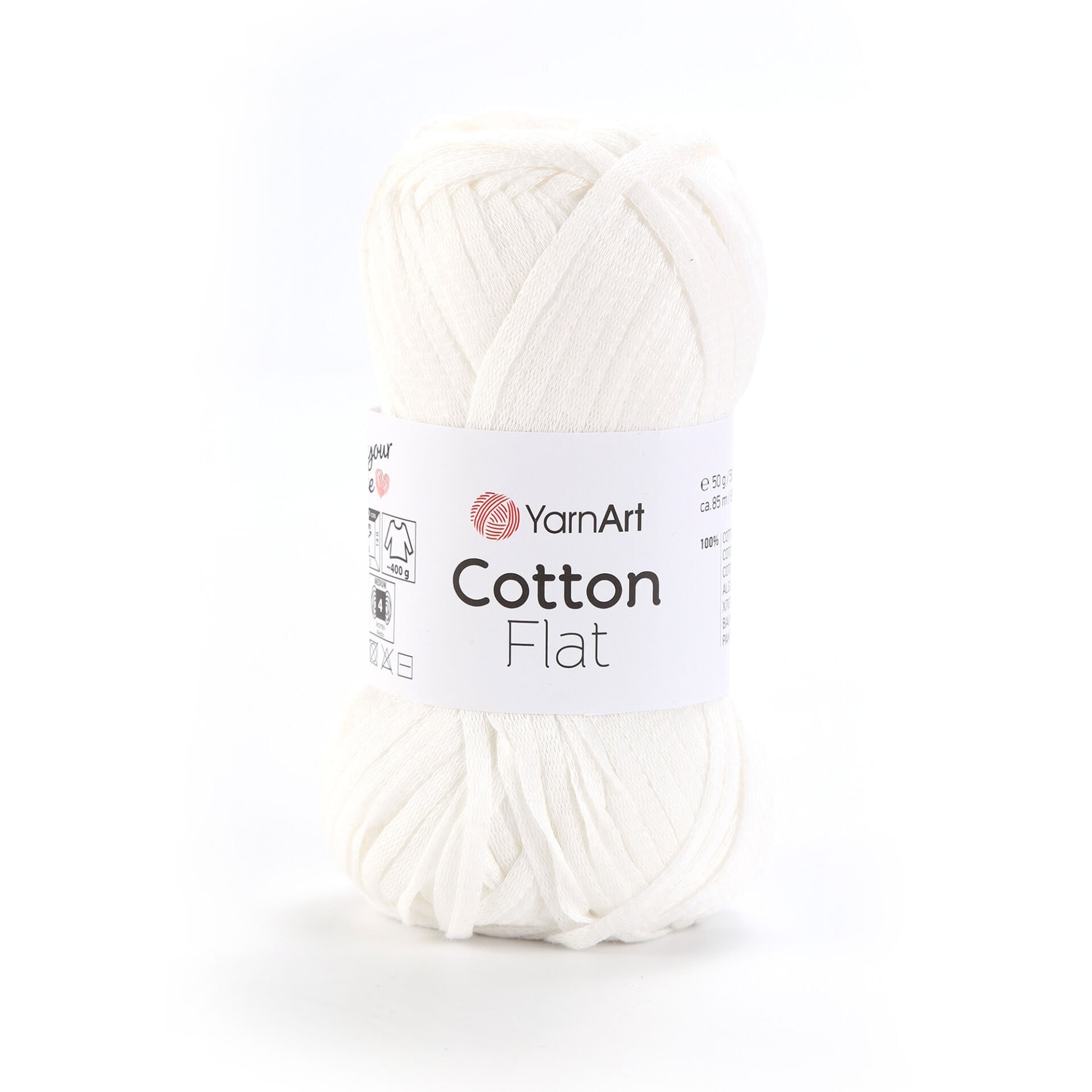 YARNART COTTON FLAT - ÖRGÜ İPİ BEYAZ - 6701