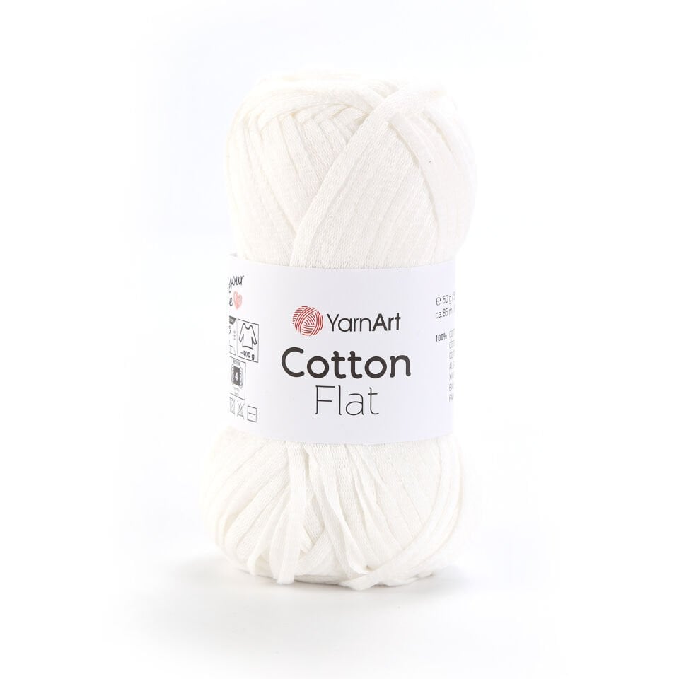 YARNART COTTON FLAT - ÖRGÜ İPİ BEYAZ - 6701